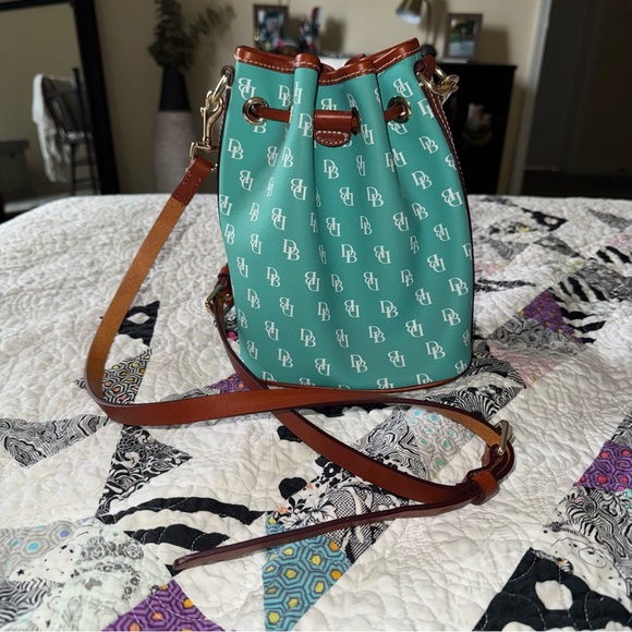 Dooney & Bourke Teal Bucket Bag - Picture 3 of 11